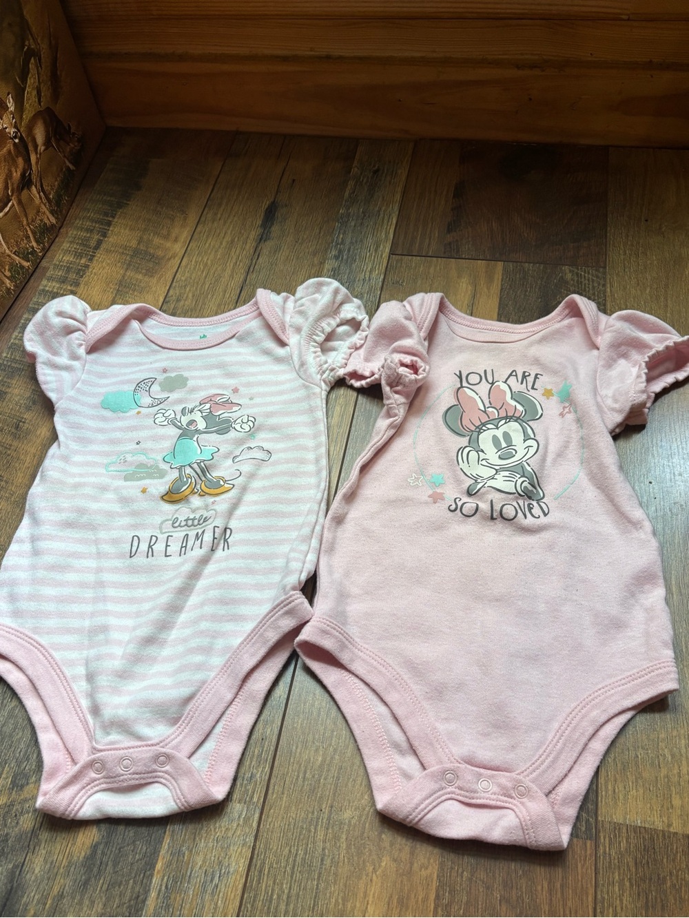 Disney Minnie Mouse onesies lot of 2 size 12 months